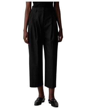 Maison Kitsuné Cropped Trousers - Nero