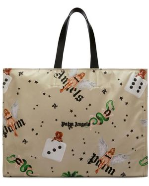 Palm Angels Multi Pin Up Einkaufstasche - Mettallic