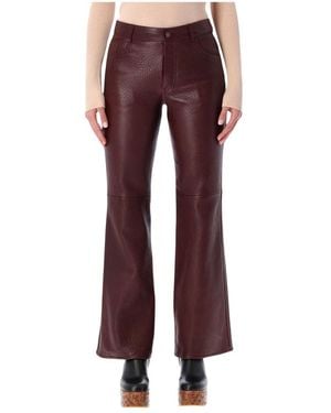 Chloé Leather Trousers - Rojo