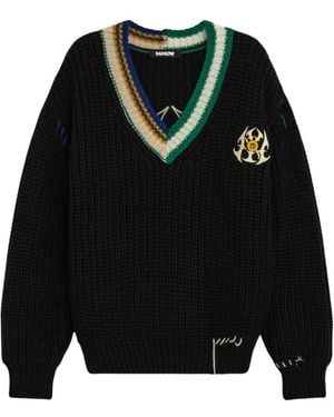 Barrow V-Neck Knitwear - Black