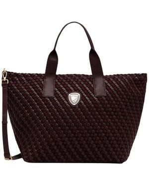 Blauer Tote Bags - Rojo