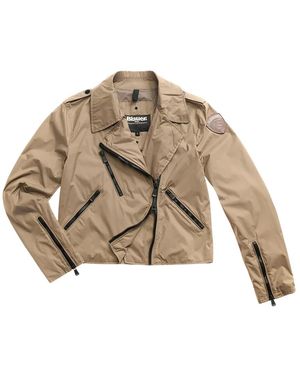Blauer Nylon Zamora Jas - Naturel