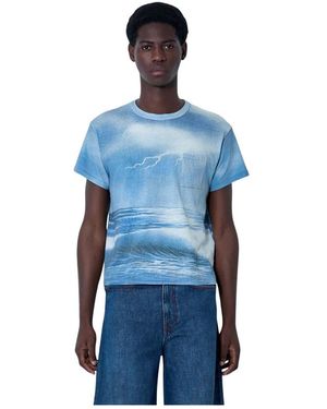 ERL Sturm Strick T-Shirt - Blau