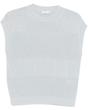 Peserico Round-Neck Knitwear - White
