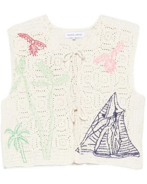Maison Labiche Sleeveless Tops - Blanco