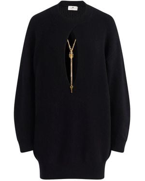 Elisabetta Franchi Round-Neck Knitwear - Negro