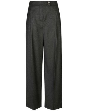 Eleventy Lurex Wol Maatwerk Broek - Grijs