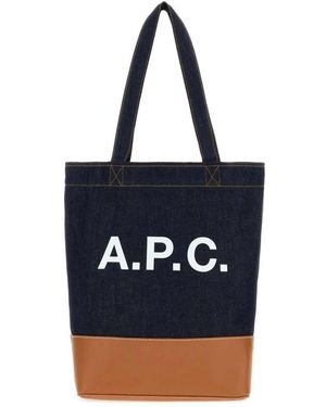 A.P.C. Tote Bags - Blu