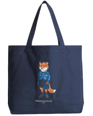 Maison Kitsuné Shopping Bags - Blue