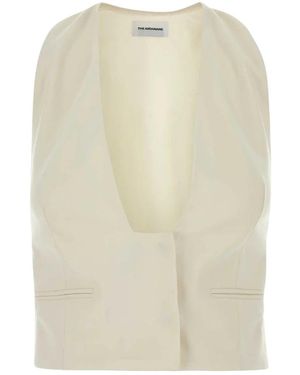 ANDAMANE Stretch Gabardine Vest - Naturel