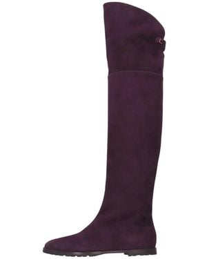 Maison Skorpios Over-The-Knee Boots - Purple