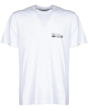 MSGM Tops ,Wit ,Katoen Club Paradiso T-Shirt