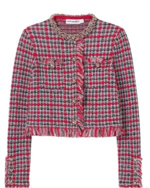 Self-Portrait Tweed Jackets - Rojo