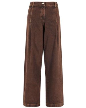 FEDERICA TOSI Wide Jeans - Brown