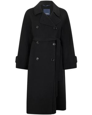 Max Mara Double-Breasted Coats - Negro