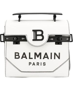 Balmain Calfskin Shoulder Bag - Weiß