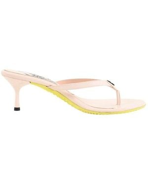 John Richmond Minimal Chic Heeled Thong - Metallic
