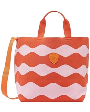 Blauer Tote Bags - Rojo