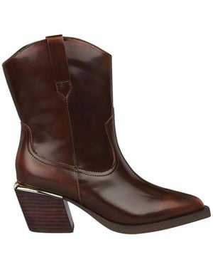 Alma En Pena. Cowboy & Biker Boots - Brown