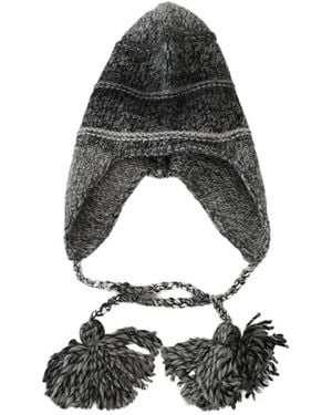 Dolce & Gabbana Warme Strickmütze Mit Fleece-Ohrenklappen - Schwarz