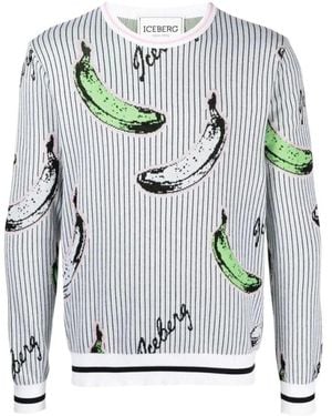Iceberg Round-Neck Knitwear - Grey
