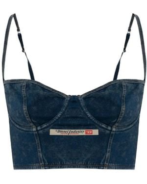 DIESEL Sleeveless Tops - Blue