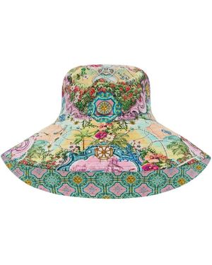 CAMILLA Wide Brim Bucket Hat - Grün