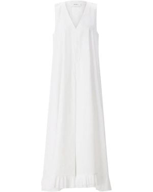 MEIMEIJ Maxikleid Mit Plissee - Weiß