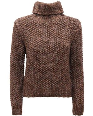 Dolce & Gabbana Truien & Vesten ,Bruin ,K681 M7M19 Rolkraagtrui