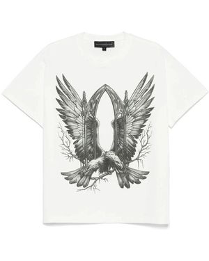 Who Decides War T-Shirt Mit Grafikdruck Und Rundhalsausschnitt - Weiß