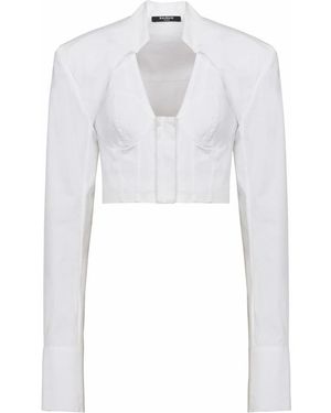 Balmain Cropped Shirt - White