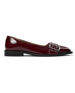 Pavement Bordeaux Patent Ballerina Schuhe - Rot