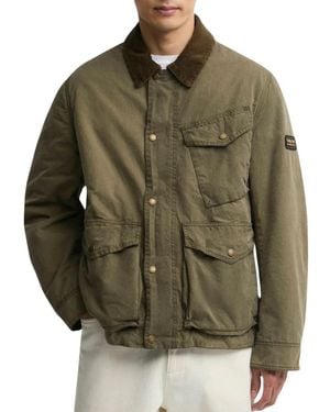 Barbour Jassen ,Groen ,Katoen Winter Drifter Gewassen Wax Jas