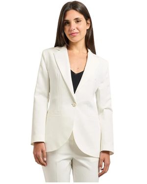 Yes-Zee Single-Breasted Jacket - Wit