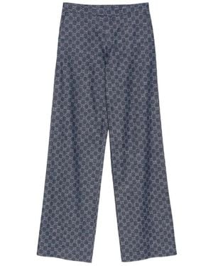 Gucci New Pant Cert Gg Jacquard Co - Blau