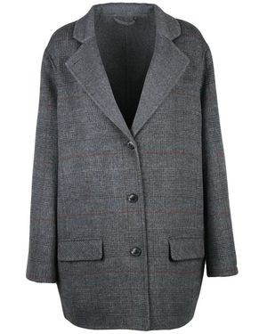 Marella Single-Breasted Coats - Grigio