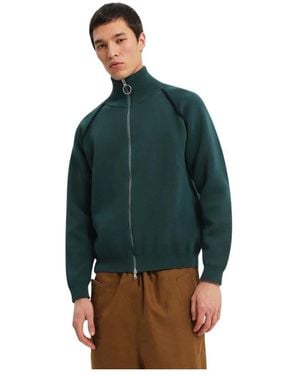 1989 STUDIO Grüner Cardigan Pullover