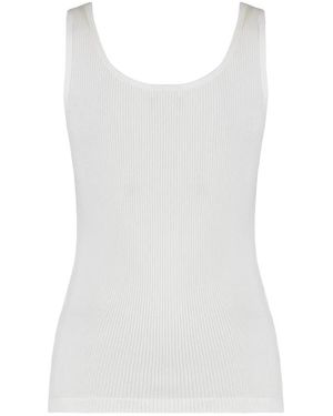 Chloé Ribbed Knit Tank Top - Wit