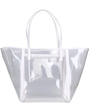 BY FAR Tassen ,Wit ,Leer Plexi Bag