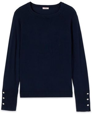 Oltre Round-Neck Knitwear - Bleu