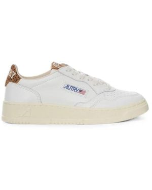 Autry Schoenen ,Wit ,Leer Medalist Low