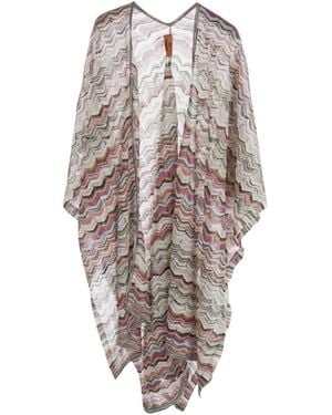 Missoni Zigzag Viscose Poncho - Meerkleurig