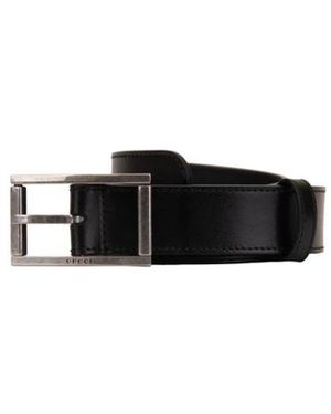Gucci Accessoires ,Zwart ,Leer Leren Riem