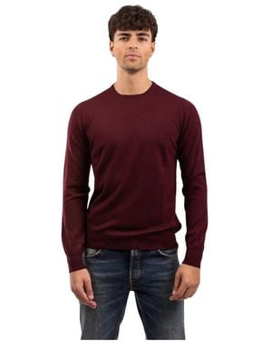Gran Sasso Round-Neck Knitwear - Rouge