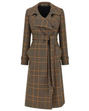 Tagliatore Carola Lange Jas - Bruin