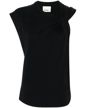Isabel Marant Tops ,Zwart ,Katoen Nayda T-Shirt