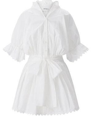MEIMEIJ Kurzes Hemdblusenkleid - Weiß