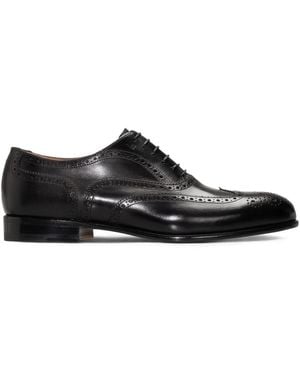 Moreschi Schwarzer leder oxford schuh
