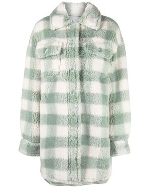 Stand Studio Grüne freizeit woll-polyester-jacke