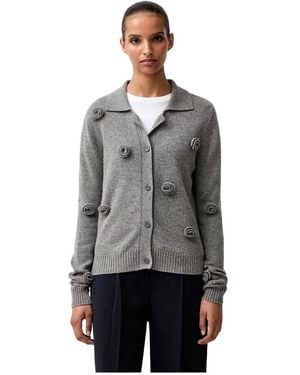 Stine Goya Geknöpfter Cardigan Mit Kragen - Grau